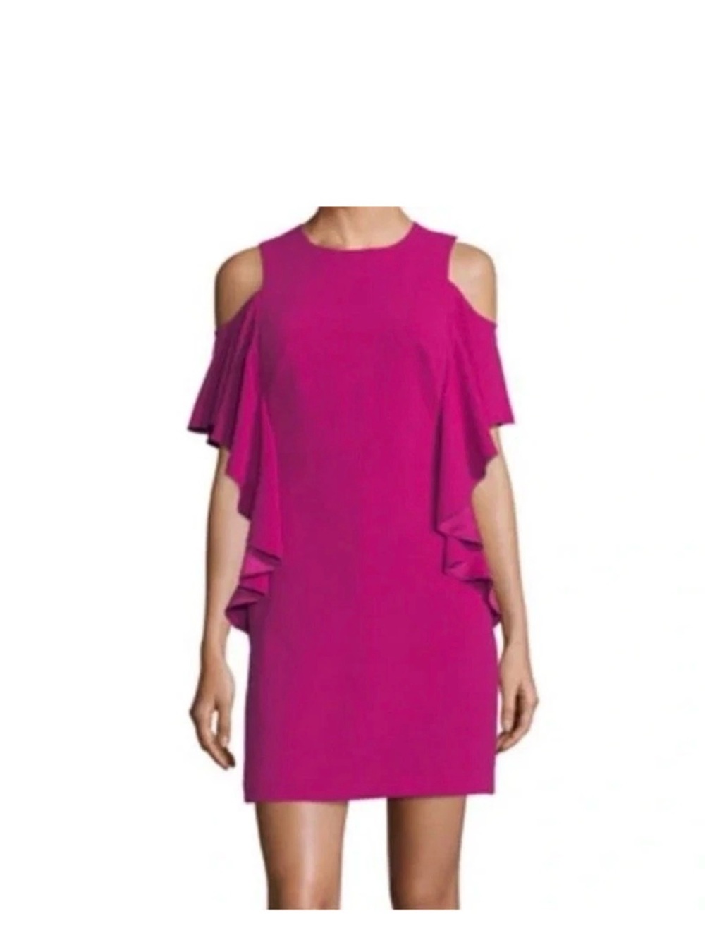 Trina Turk Lambada Cascading Cold Shoulder Dress in Women’s Sz 2